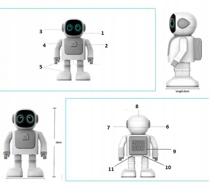 Програмований Bluetoth AI Робот Robert (IOS/Android) Білий ROBERT_01 фото