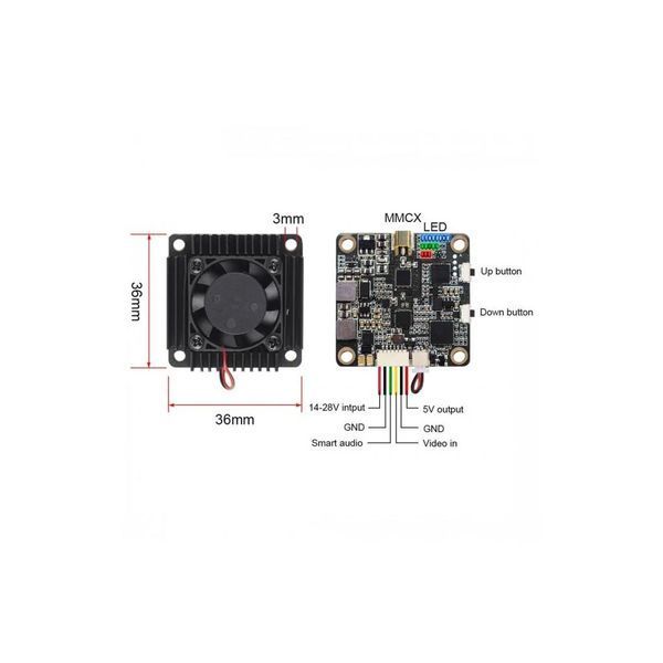Відеопередавач (VTX) AKK Ultra Long Range 3W 5.8GHz 80CH Low Band (TX3000AC) AKK-VTX-TX3000AC фото