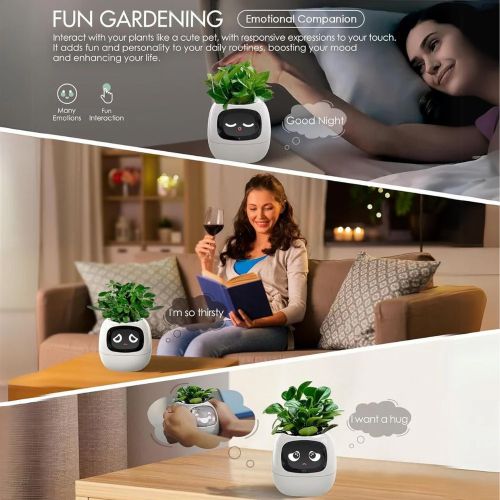 Інтерактивний розумний горщик для рослин Ivy Smart Planter Tuya AI, рожевий Інтерактивний розумний горщик для рослин Ivy Smart Planter Tuya AI, рожевий фото