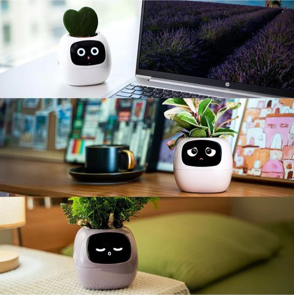 Інтерактивний розумний горщик для рослин Ivy Smart Planter Tuya AI, рожевий Інтерактивний розумний горщик для рослин Ivy Smart Planter Tuya AI, рожевий фото