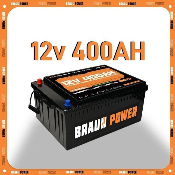 Акумулятор LiFePO4 BraunPower 12V 400Ah для ДБЖ та сонячних станцій BP-LFP-12-400 фото