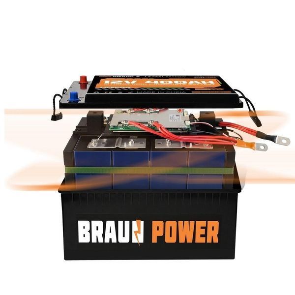 Акумулятор LiFePO4 BraunPower 12V 400Ah для ДБЖ та сонячних станцій BP-LFP-12-400 фото