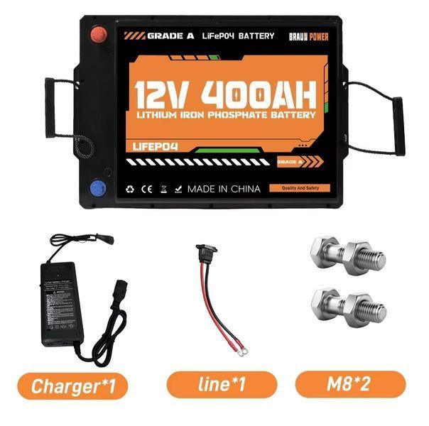 Акумулятор LiFePO4 BraunPower 12V 400Ah для ДБЖ та сонячних станцій BP-LFP-12-400 фото