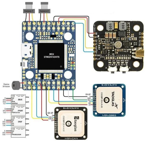 Польотний контролер Matek H743-MINI V3 20x20 для крила та мультиротора MTK-FC-H743-MINI-V3 фото