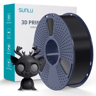 PETG-пластик Sunlu для 3D-принтера 1.75mm, 1kg, 230-260℃ / Black Sunlu_PETG_Black фото