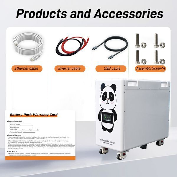 Акумулятор LiFePO4 Braun Power Panda 51.2V 628Ah 32 кВт&middot;год для ДБЖ BP-P-628 фото